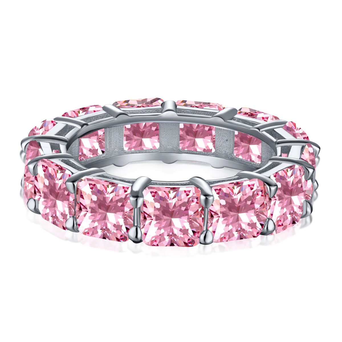 [Aurelle Style]Elegant Princess Cut Tennis Ring