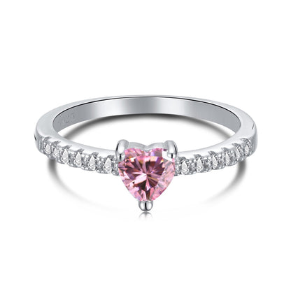 [Aurelle Style]0.5 Carat CaratEternity Charming Heart Shape Lover Ring