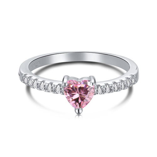 [Aurelle Style]0.5 Carat CaratEternity Charming Heart Shape Lover Ring