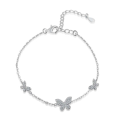 [Aurelle Style]Delicate Butterfly Pendant Bracelet
