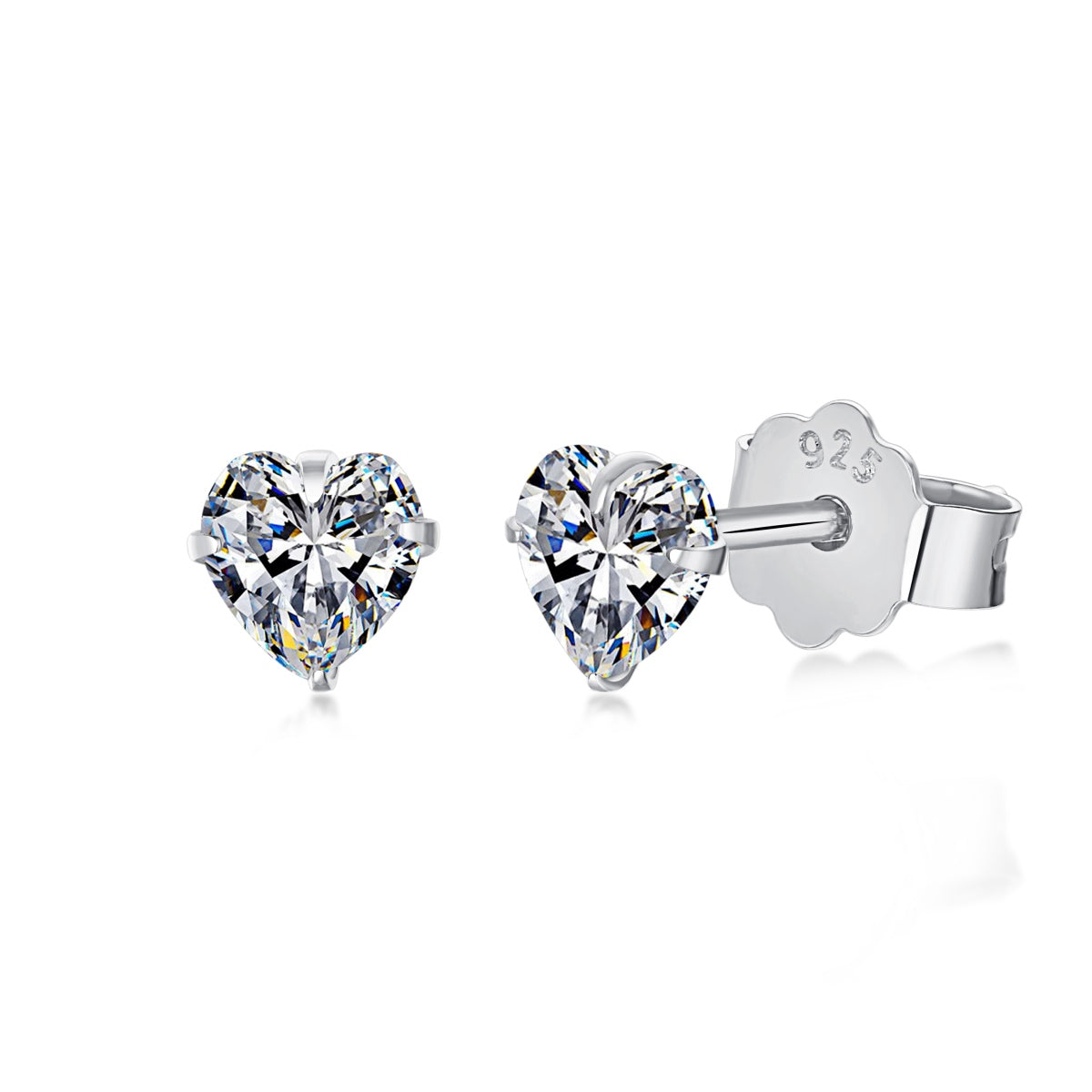[Aurelle Style]Sparkling Heart Shaped Simple Earrings