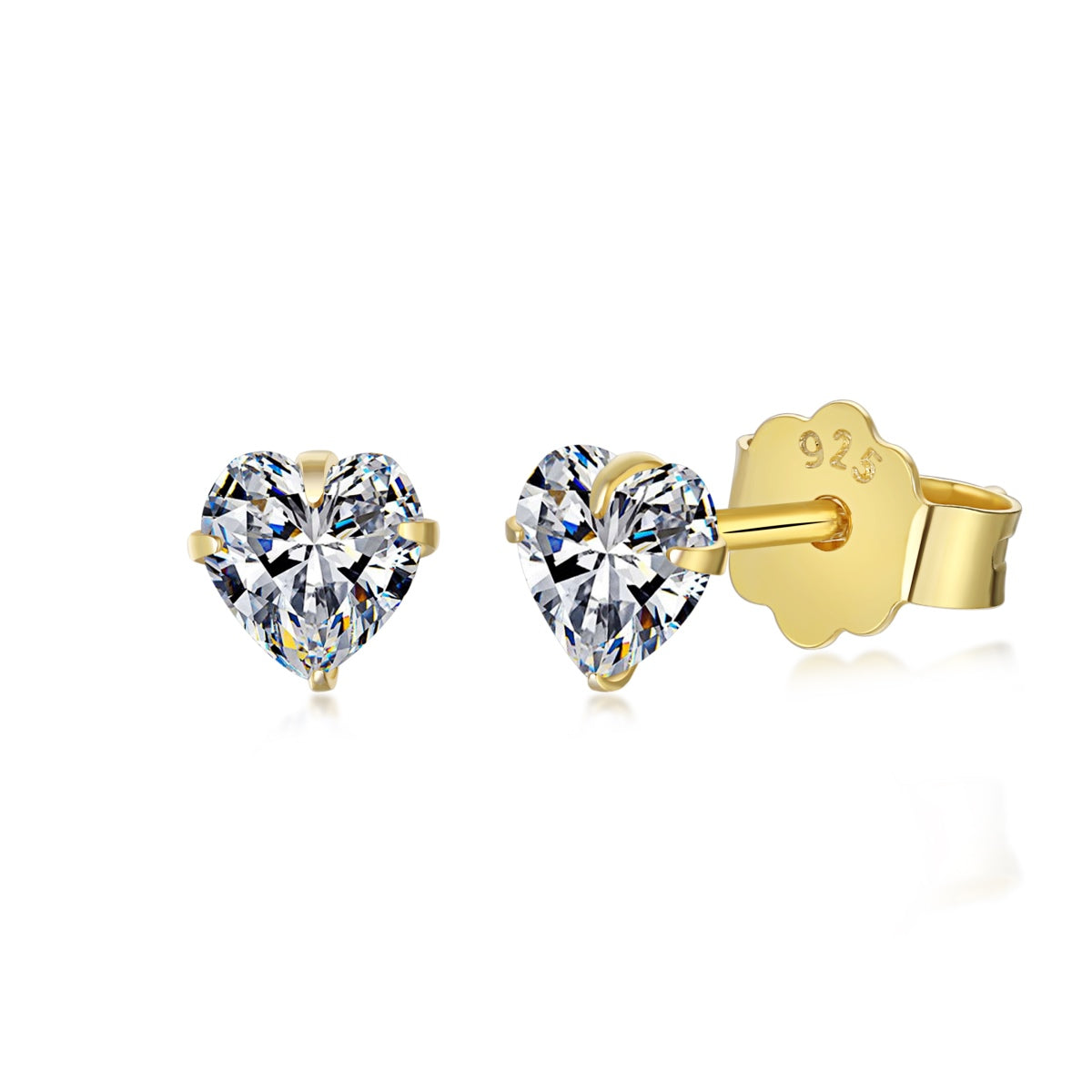 [Aurelle Style]Sparkling Heart Shaped Simple Earrings