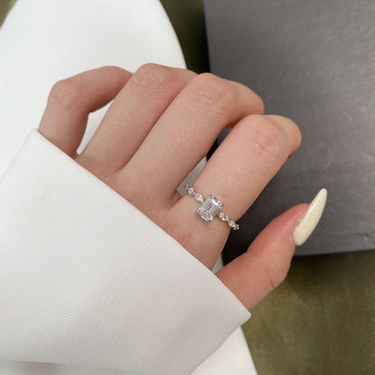 [Aurelle Style]1.0 Carat Dainty Resplendent Radiant Cut Daily Ring