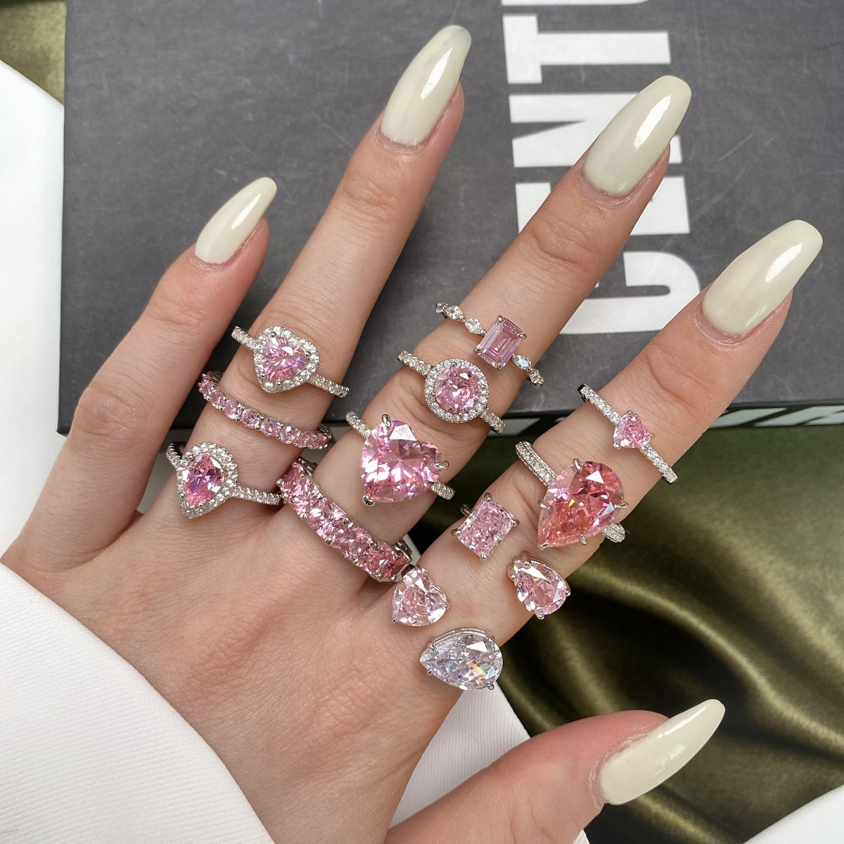 [Aurelle Style]0.5 Carat CaratEternity Charming Heart Shape Lover Ring