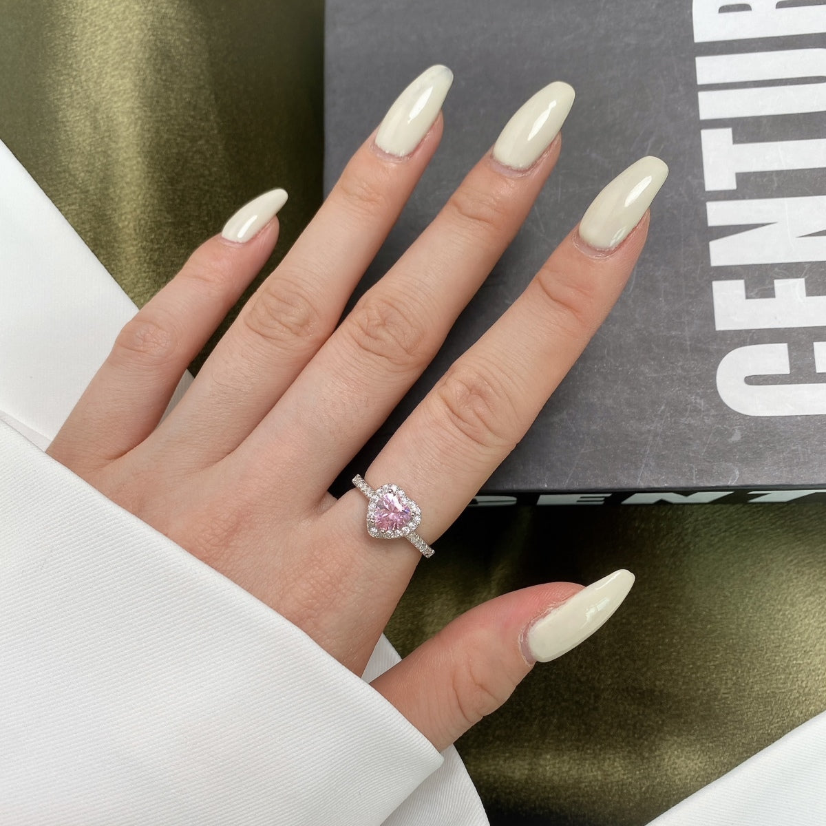 [Aurelle Style]Eternity Splashy Romantic Heart Shape Lover Ring