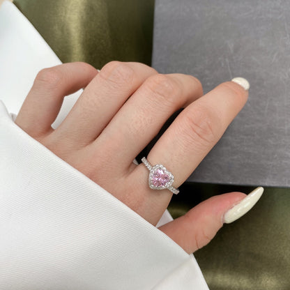 [Aurelle Style]Eternity Splashy Romantic Heart Shape Lover Ring