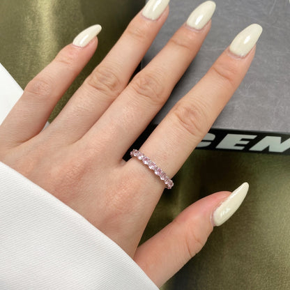 [Aurelle Style]Sparkling Round Cut Tennis Ring