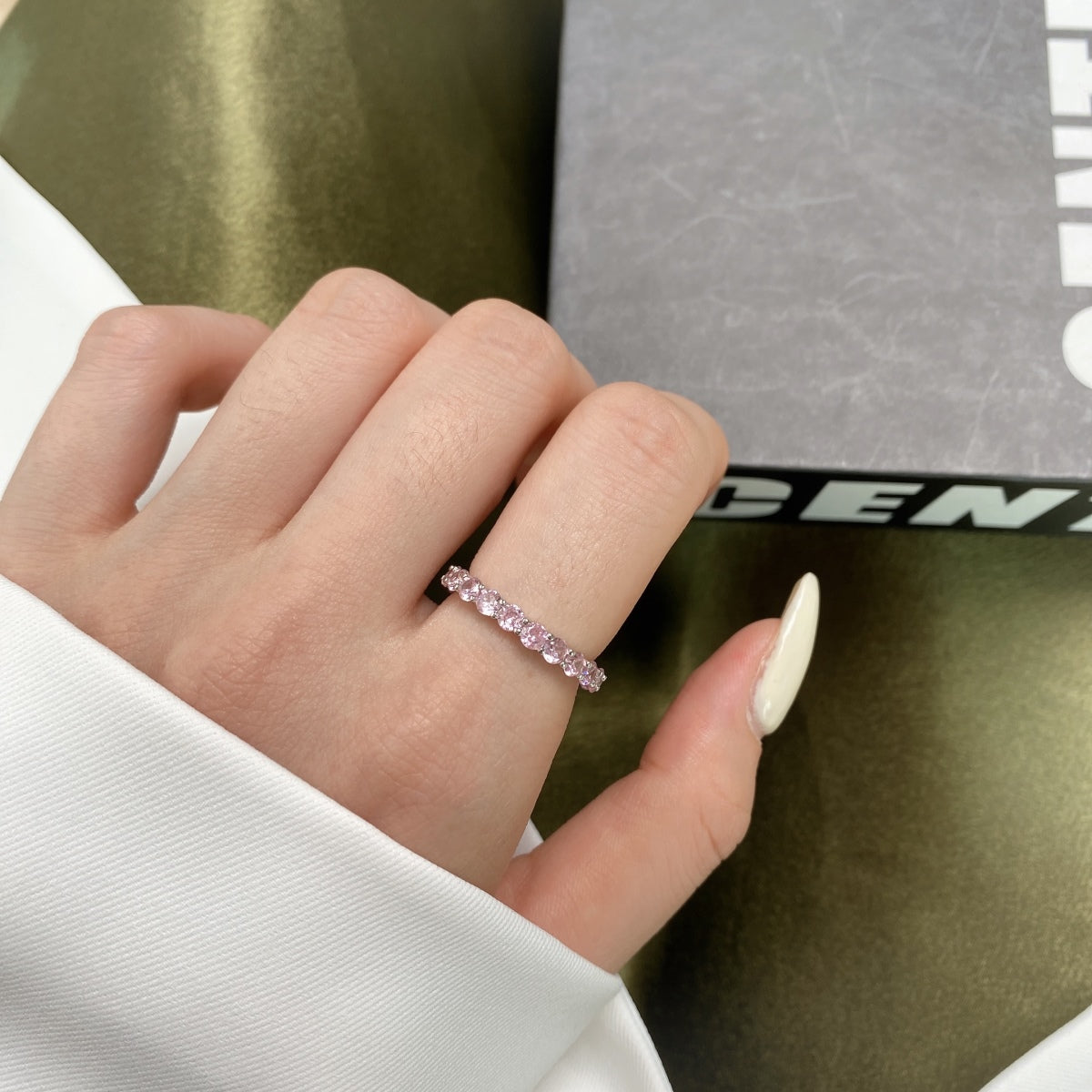 [Aurelle Style]Sparkling Round Cut Tennis Ring