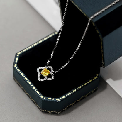 [Aurelle Style]Exquisite Flower Shape Princess Cut Necklace