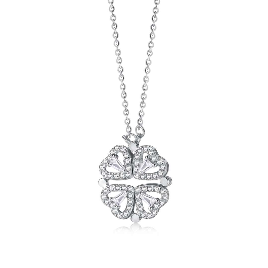 [Aurelle Style]Ornate Heart Cut Flower Shape Necklace