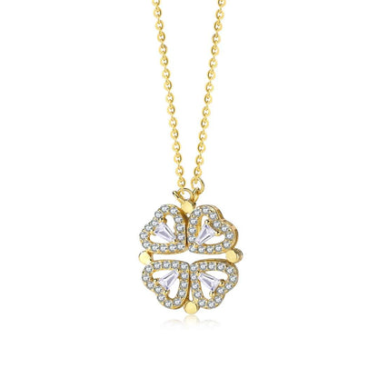 [Aurelle Style]Ornate Heart Cut Flower Shape Necklace