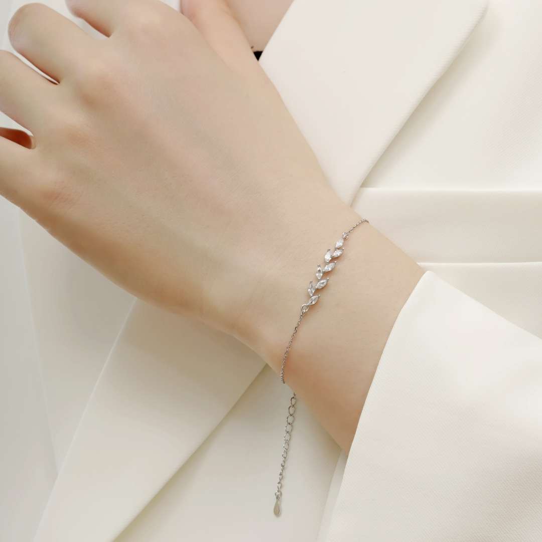 [Aurelle Style]Elegant Wheat Leaves Shape Bracelet