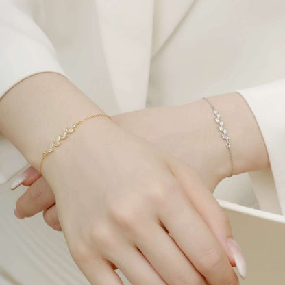 [Aurelle Style]Elegant Wheat Leaves Shape Bracelet