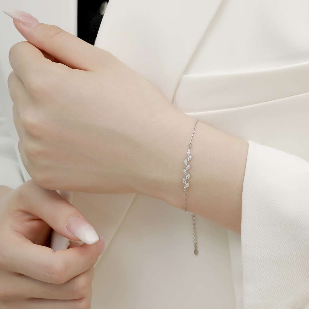 [Aurelle Style]Elegant Wheat Leaves Shape Bracelet