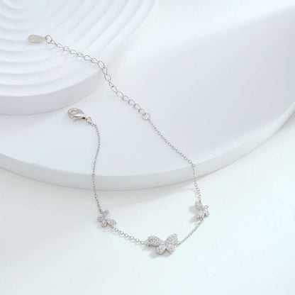 [Aurelle Style]Delicate Butterfly Pendant Bracelet