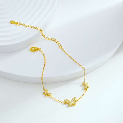 [Aurelle Style]Delicate Butterfly Pendant Bracelet