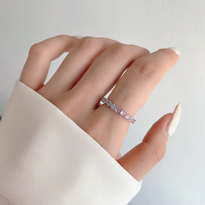 [Aurelle Style]Sparkling Round Cut Tennis Ring