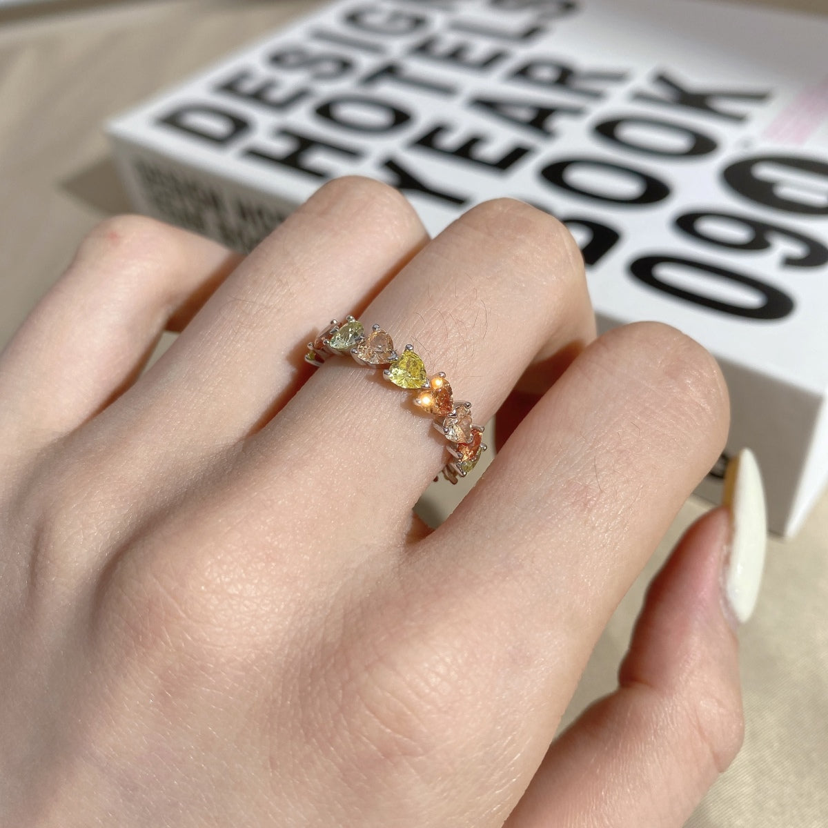 [Aurelle Style]0.25 Carat Radiant Romance Heart Cut Lover Ring