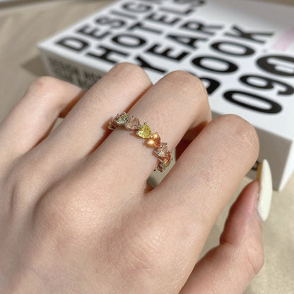 [Aurelle Style]0.25 Carat Radiant Romance Heart Cut Lover Ring