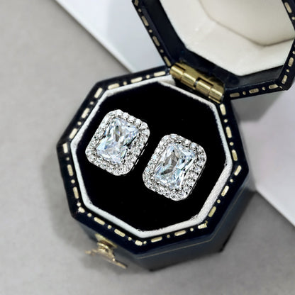 [Aurelle Style]1.0 Carat Luxurious Dainty Emerald Cut Daily Earrings