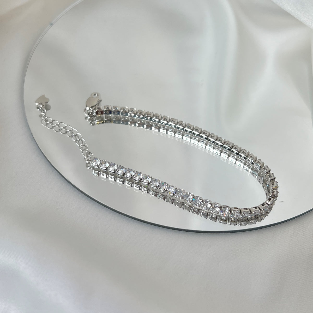 [Aurelle Style]Sparkling Round Cut Daily Bracelet