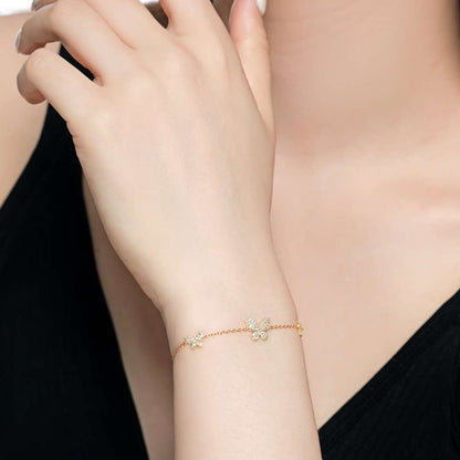 [Aurelle Style]Delicate Butterfly Pendant Bracelet