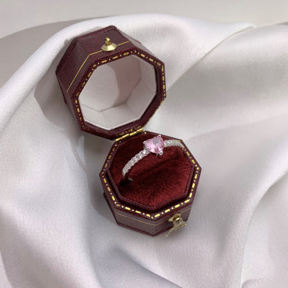 [Aurelle Style]0.5 Carat CaratEternity Charming Heart Shape Lover Ring