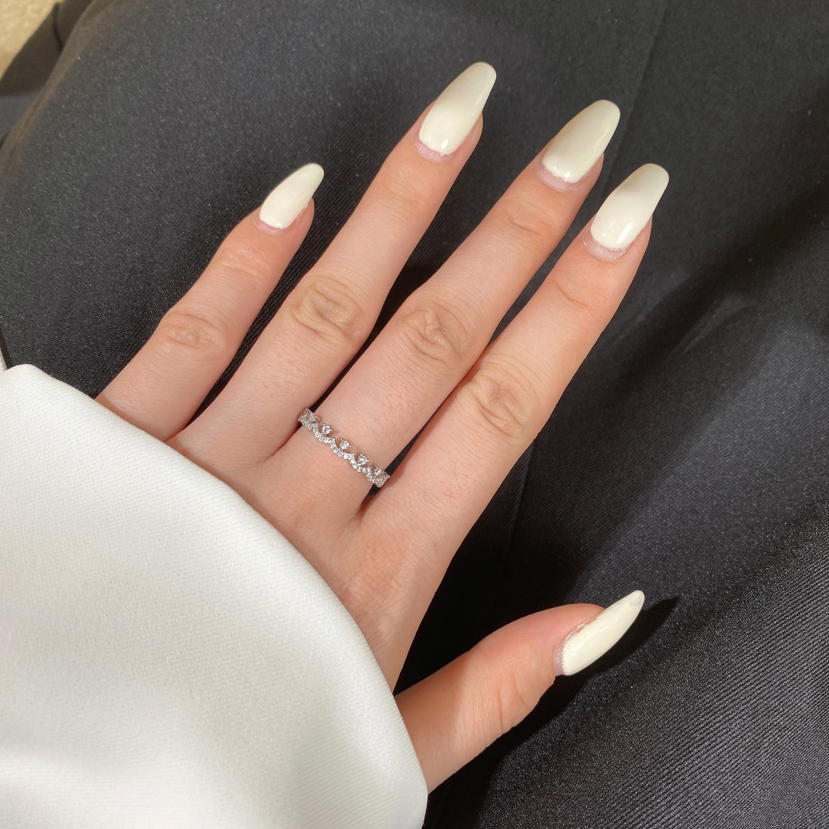 [Aurelle Style]Elegant Resplendent Round Shape Party Ring