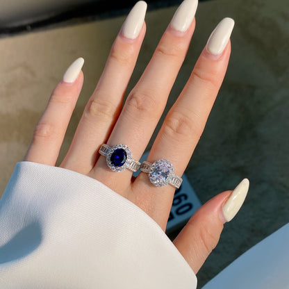 [Aurelle Style]1.5 Carat Dazzling Charming Oval Cut Banquet Ring