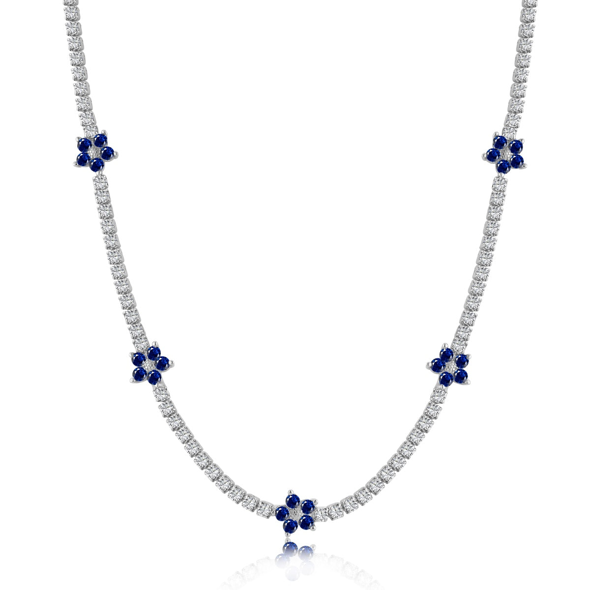 [Aurelle Style]Luxurious Colorful Flower Tennis Necklace