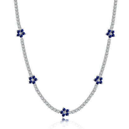 [Aurelle Style]Luxurious Colorful Flower Tennis Necklace
