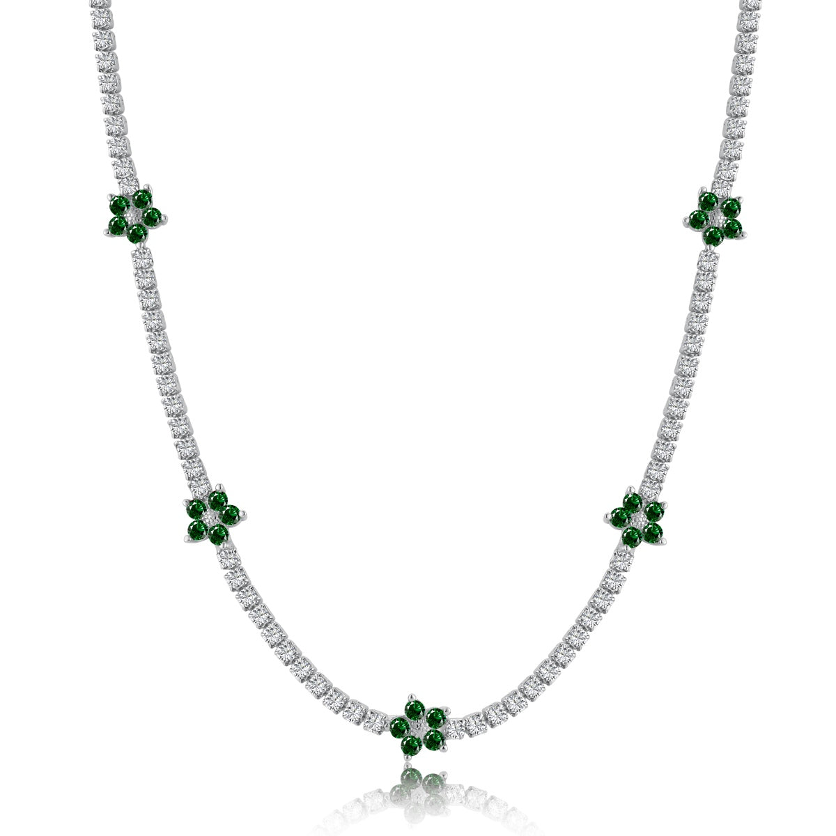[Aurelle Style]Luxurious Colorful Flower Tennis Necklace