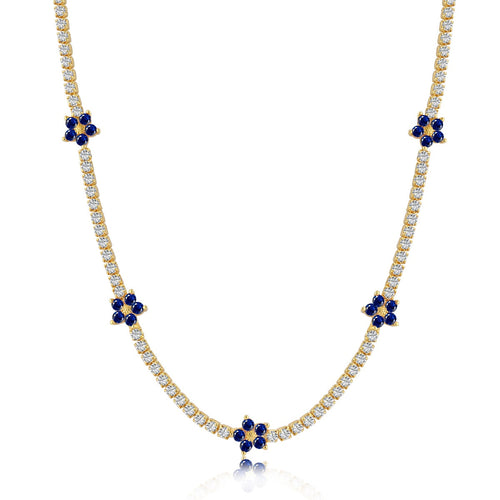 [Aurelle Style]Luxurious Colorful Flower Tennis Necklace