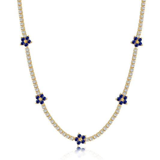 [Aurelle Style]Luxurious Colorful Flower Tennis Necklace