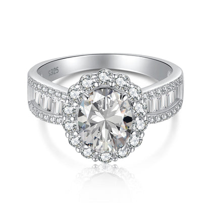 [Aurelle Style]1.5 Carat Dazzling Charming Oval Cut Banquet Ring