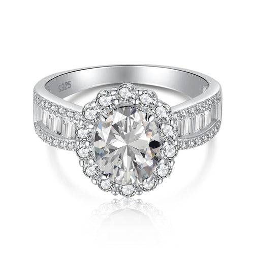 [Aurelle Style]1.5 Carat Dazzling Charming Oval Cut Banquet Ring