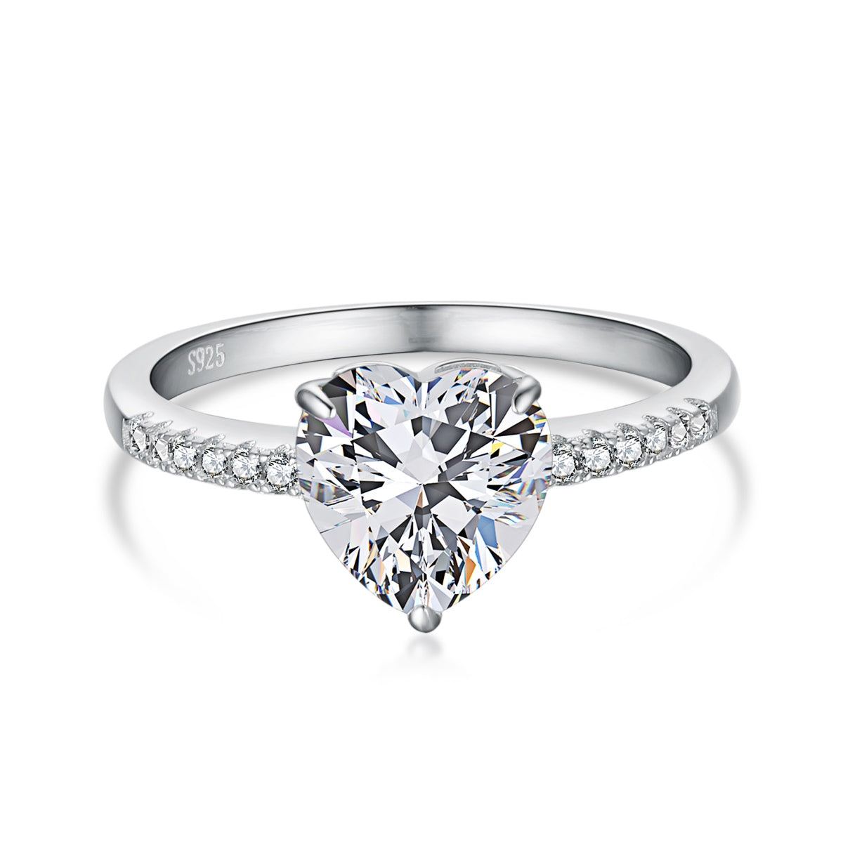 [Aurelle Style]2.0 Carat Dazzling Lustrous Heart Cut Lover Ring
