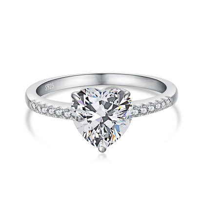 [Aurelle Style]2.0 Carat Dazzling Lustrous Heart Cut Lover Ring