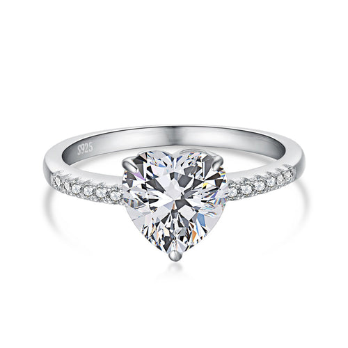 [Aurelle Style]2.0 Carat Dazzling Lustrous Heart Cut Lover Ring