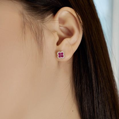 [Aurelle Style]Four-Leaf Clover Flower Shaped Earrings
