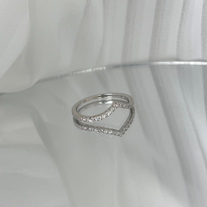 [Aurelle Style]Elaborate Tennis Band Ring