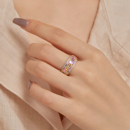 [Aurelle Style]Radiant Colorful Radiant Cut Daily Ring