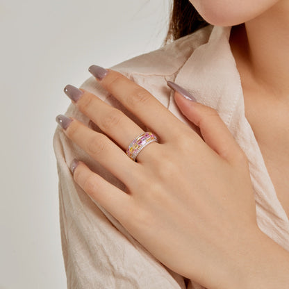 [Aurelle Style]Radiant Colorful Radiant Cut Daily Ring