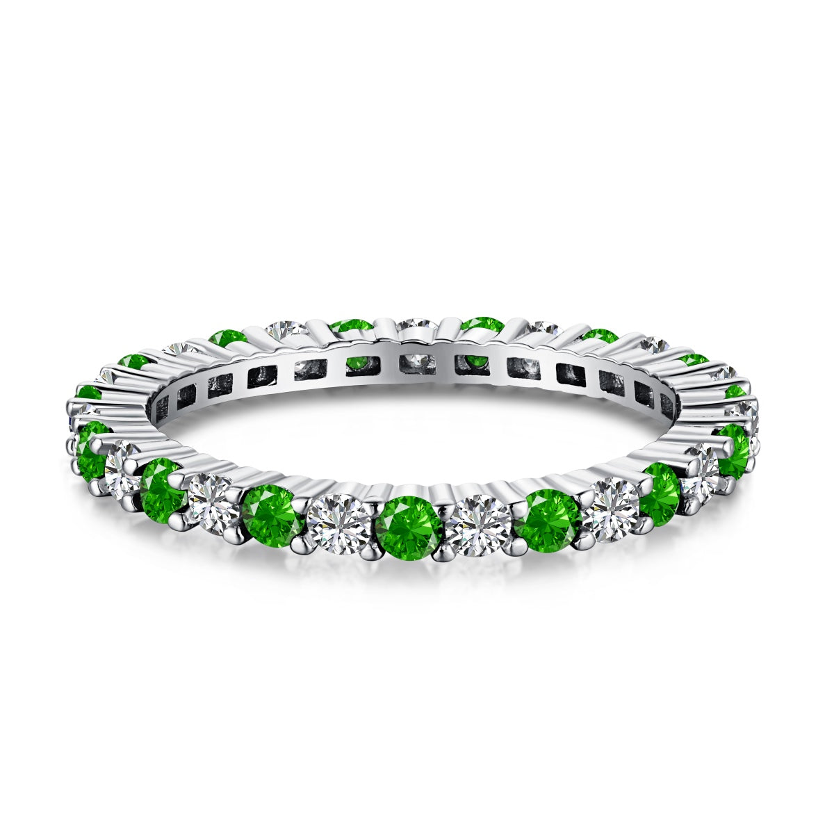 [Aurelle Style]Exquisite Colorful Round Cut Tennis Ring