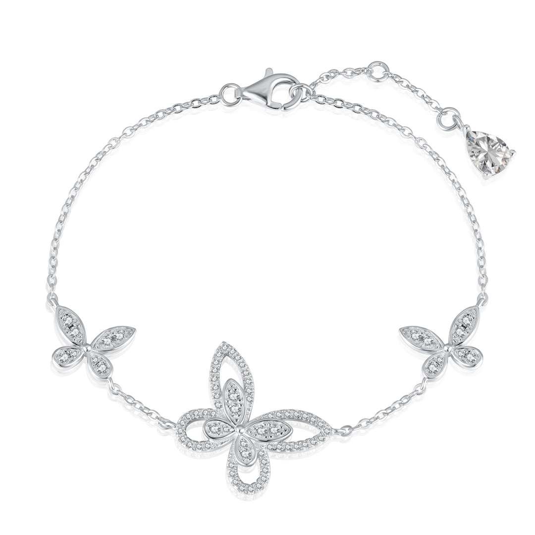 [Aurelle Style]Delicate Butterfly Pendant Bracelet