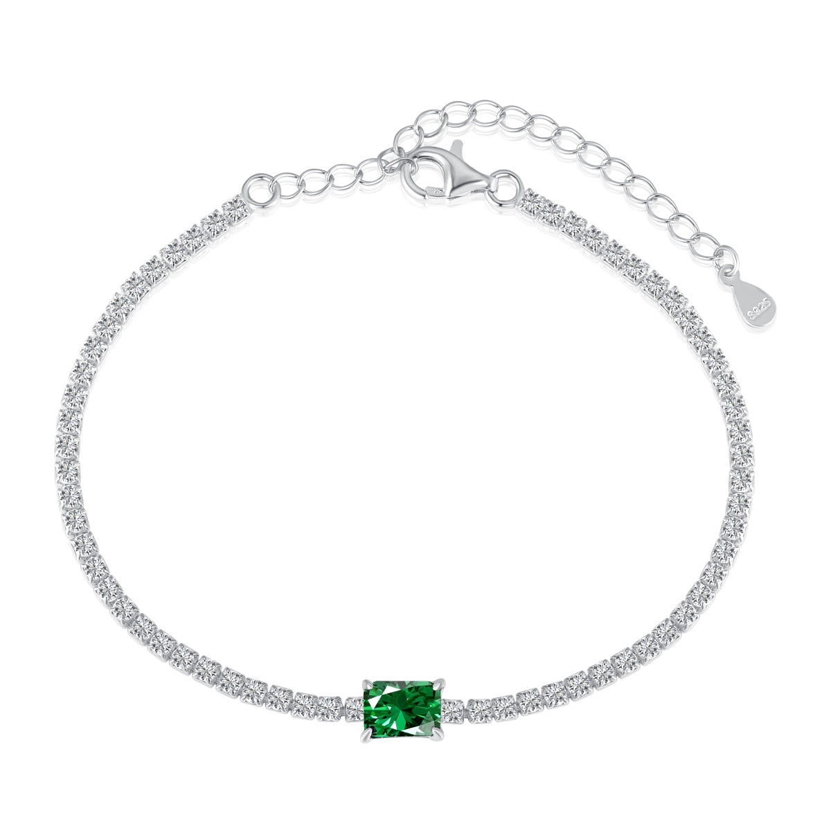 [Aurelle Style]1.0 Carat Unique Emerald Cut Banquet Bracelet