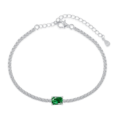 [Aurelle Style]1.0 Carat Unique Emerald Cut Banquet Bracelet