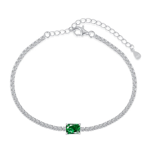[Aurelle Style]1.0 Carat Unique Emerald Cut Banquet Bracelet