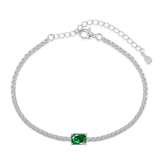 [Aurelle Style]1.0 Carat Unique Emerald Cut Banquet Bracelet