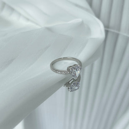 [Aurelle Style]2.0 Carat Dazzling Lustrous Heart Cut Lover Ring